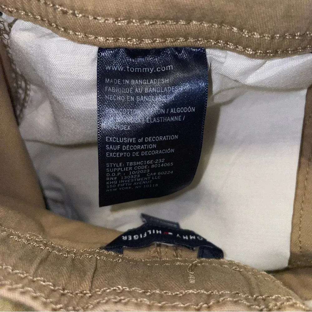 Tommy Hilfiger Boys Khaki Jogger Pants Stretch Twill Tan Size 6 TBSHC16E-232